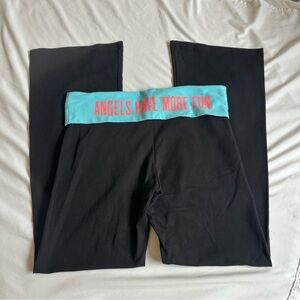 Y2K Victoria's Secret foldover Waist Flare Yoga Pants